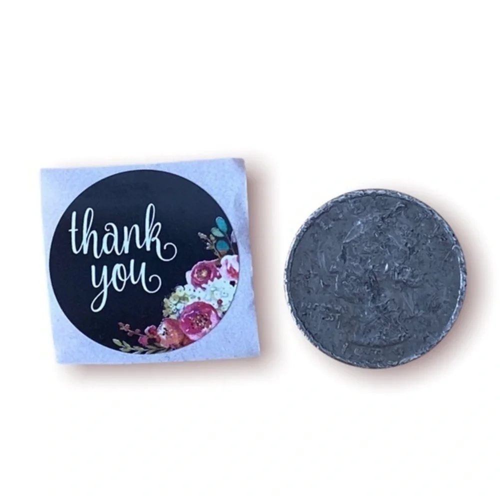 40 Small Thank You Stickers! (Quarter Size)